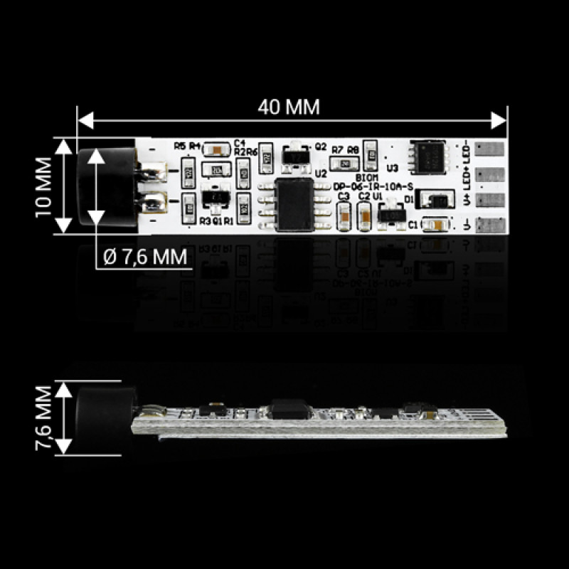 Оптичний датчик DP-06-IR-10A-S IR ON\OFF торцевий 10А DC12V