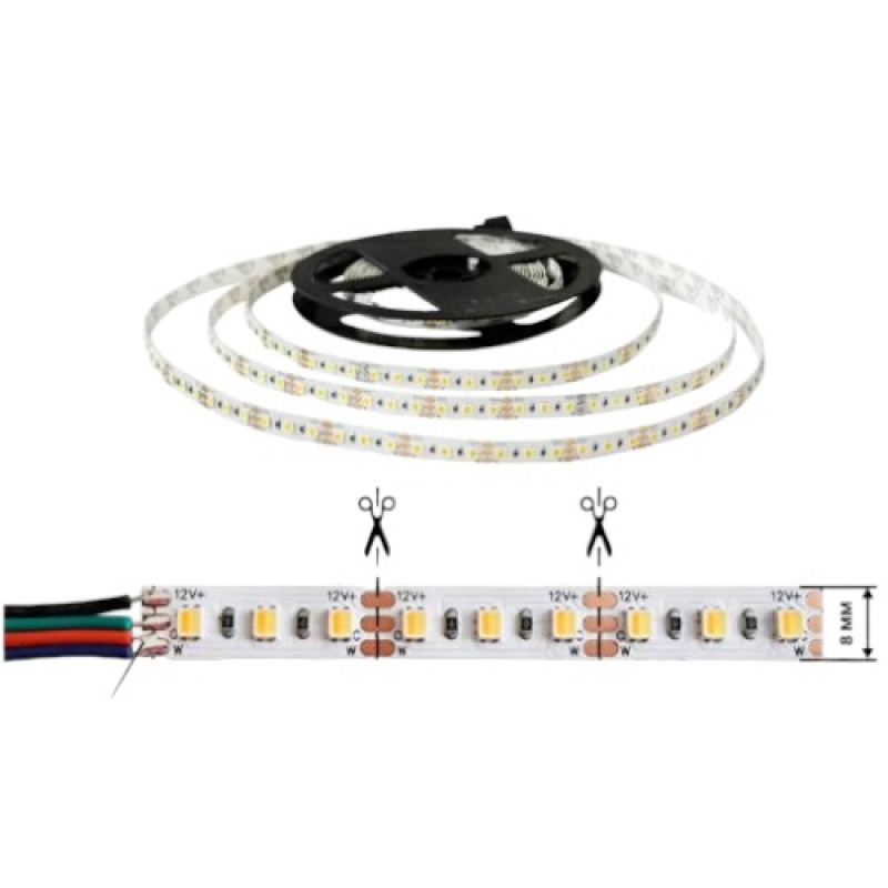 Світлодіодна стрічка OEM ST-12-2835-120-DCCT-20 3CCT, негерметична, 1м