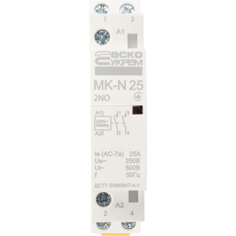 Модульний контактор MK-N 2P 25A 2NO 220V