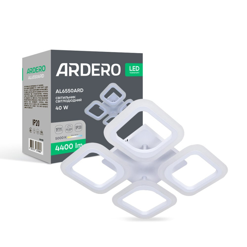 Світлодіодний накладний світильник Ardero AL6550ARD MATEO 40Вт 5000K білий