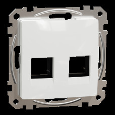 Центральна плата для подвійного роз'єму RJ45, cat5e, 6 UTP, біла, Sedna Design