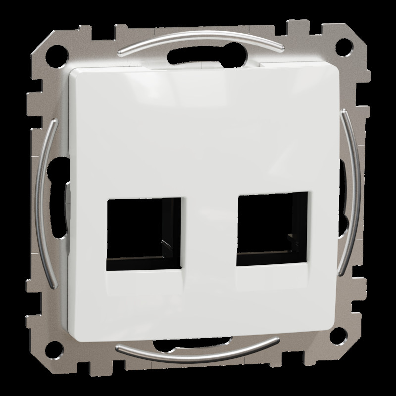 Центральна плата для подвійного роз'єму RJ45, cat5e, 6 UTP, біла, Sedna Design
