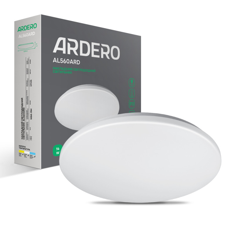 Світлодіодний накладний світильник Ardero AL560ARD 14Вт 5000K білий