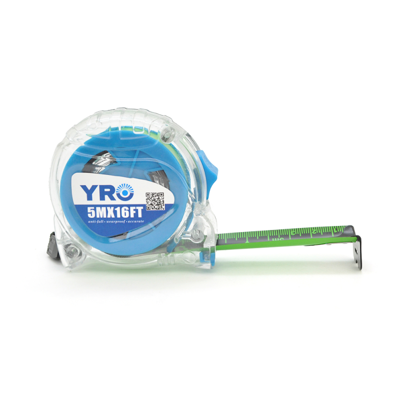 Рулетка YRO 5MX16FT сталева, 5м, прозорий корпус, полотно 25мм, Q12 Рулетка YRO 5MX16FT сталева, 5м, прозорий корпус, полотно 25мм, Q12