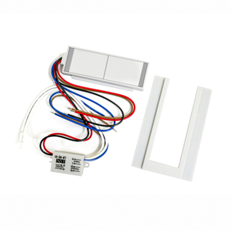 Сенсорний вимикач для дзеркал LB-05, 2 клавиши, 1*65W, Defogge, dimmer, DC12-24V + РЕЛЕ 220V