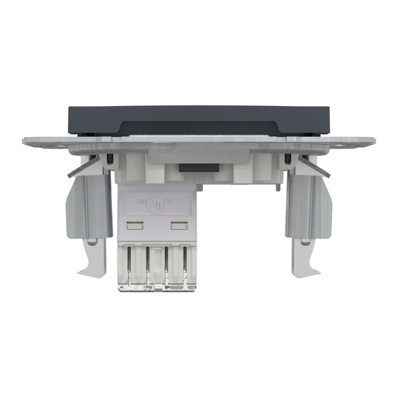 РОЗЕТКА КОМП'ЮТЕРНА RJ45 STP КАТ. 5Е ASFORA АНТРАЦИТ
