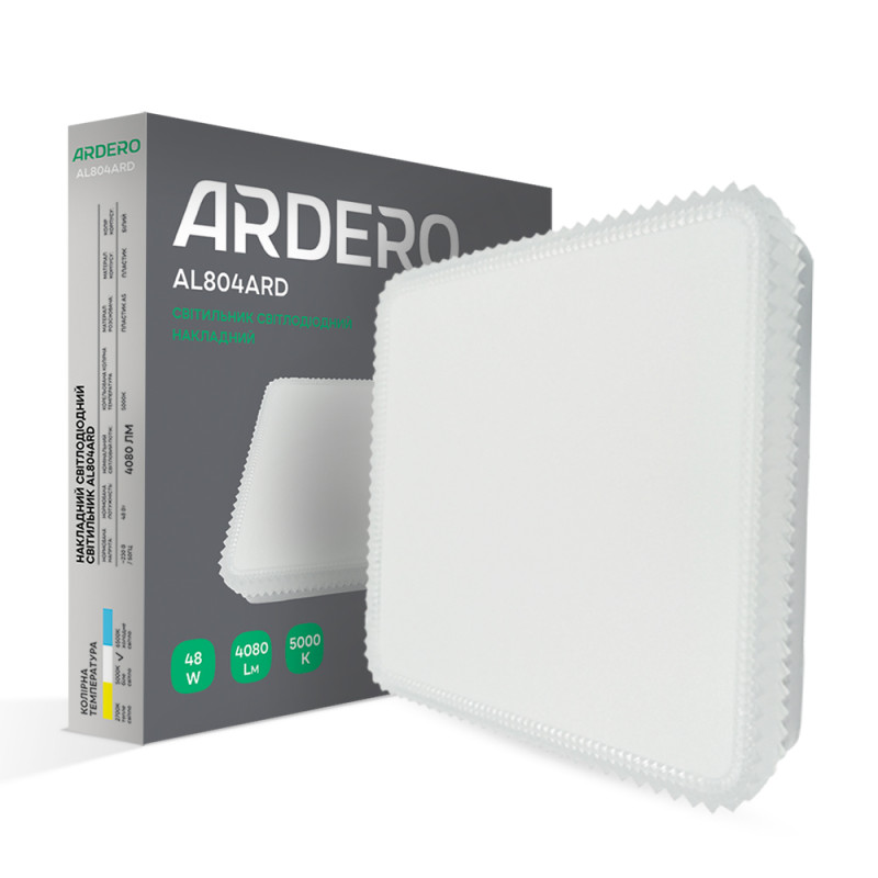 Світлодіодний накладний світильник Ardero AL804ARD 48Вт 5000K білий