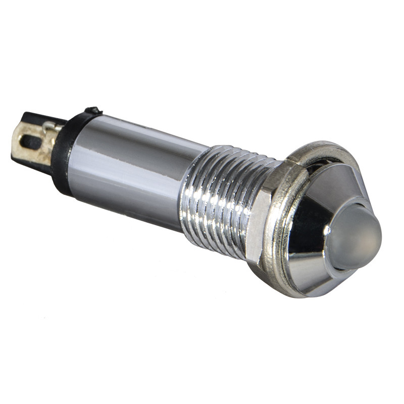 Сигнальна арматура AD22B-8  біла 24V AC/DC