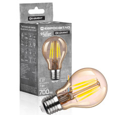 Лампа LED Євросвітло Filament 7Вт FIL-A60-7-27 Е27 вінтажна