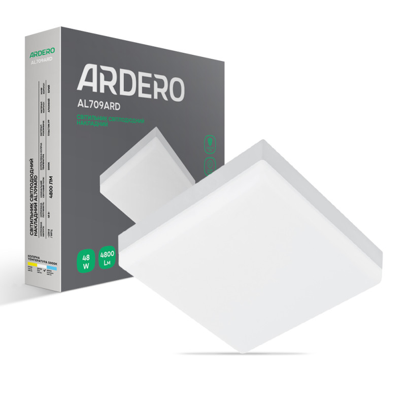 Світлодіодний накладний світильник Ardero AL709ARD 48Вт 5000K білий