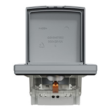 РОЗЕТКА IP44 З КРИШКОЮ, З ЗАЗЕМЛЕННЯМ, З ЗАХИСНИМИ ШТОРКАМИ, СТАЛЬ ASFORA
