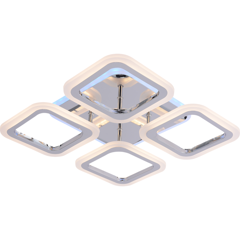 Люстра стельова VALESO LI8822/4B CR (RGB), хром, LED 64W+8W