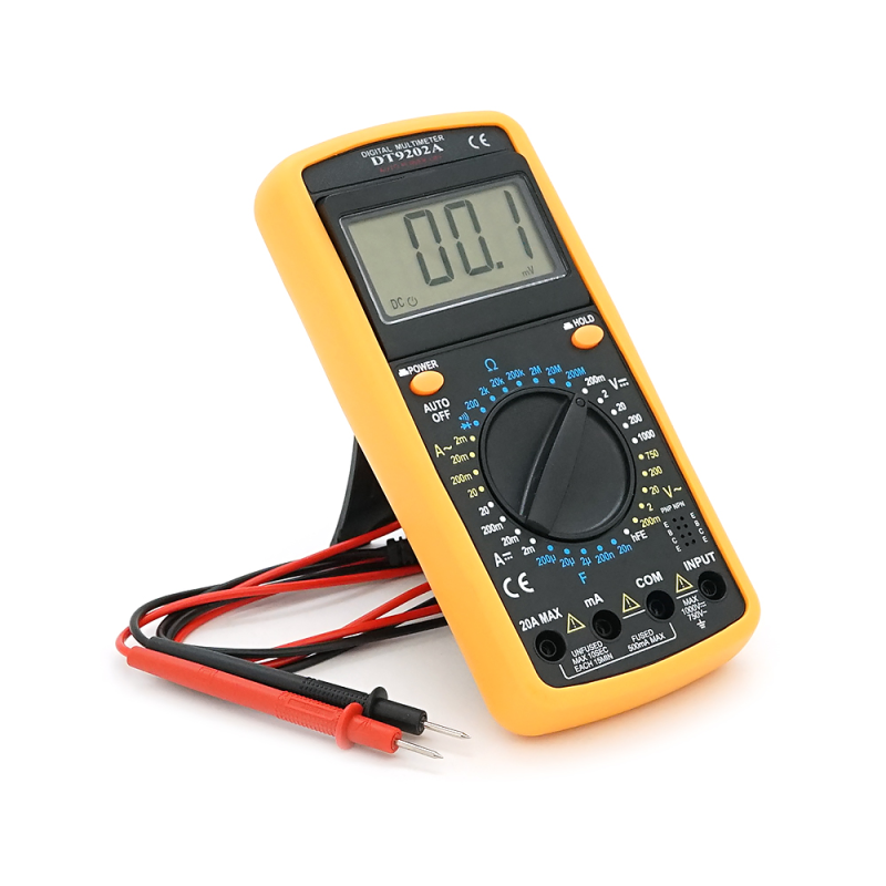 Мультиметр DT-9202A, виміри: V, A, R, C, F, функція hFE. Мультиметр DT-9202A, виміри: V, A, R, C, F, функція hFE.