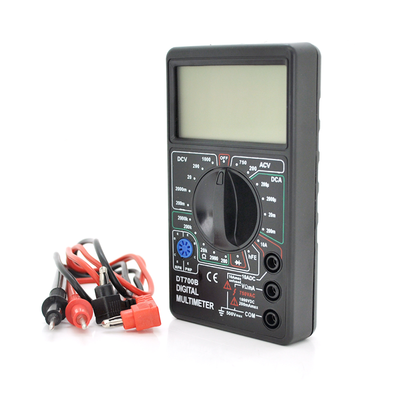 Мультиметр DT-700B, Вимірювання: V, A, R, T, 126г, 125*68*25mm, Q100 Мультиметр DT-700B, Вимірювання: V, A, R, T, 126г, 125*68*25mm, Q100