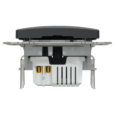 USB розетка, Sedna Design & Elements, тип A+C, 3 A, 21 Вт, чорний