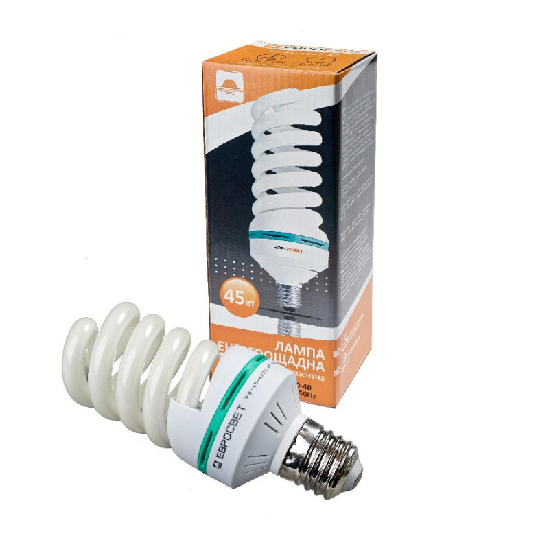 Лампа енергоощадна ЕВРОСВЕТ&nbsp;&nbsp;4200К FS-45-4200-40
