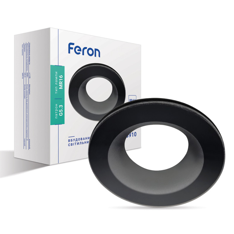 Вбудований світильник Feron DL8910 під лампу чорний