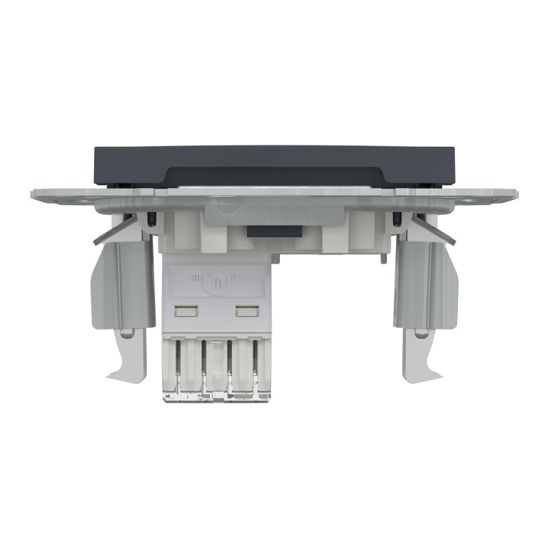 РОЗЕТКА КОМП'ЮТЕРНА RJ45 UTP КАТ. 5Е ASFORA АНТРАЦИТ