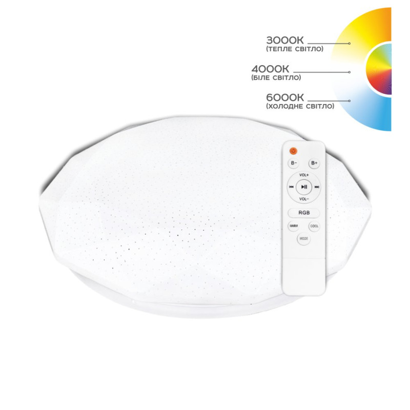 Світильник світлодіодний Biom SMART SML-R44-70-RGB 3000-6000K 70Вт с д/у