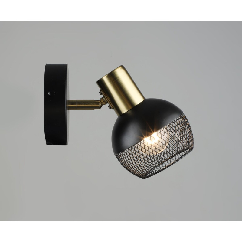 Бра настінне Sirius B N6237/1 BK+COP з поворотнім механізмом