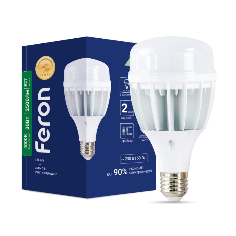 Світлодіодна лампа Feron LB-65 30Вт E27 4000K