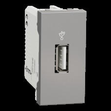 USB-коннектор 1 модуль алюміній