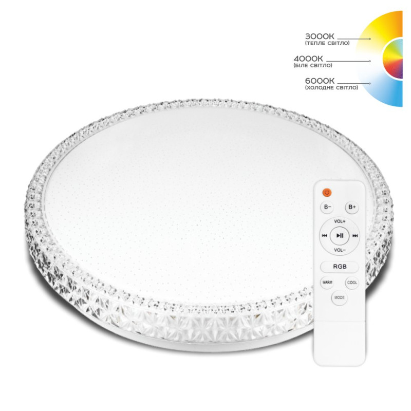Світильник світлодіодний Biom SMART SML-R45-55-RGB 3000-6000K 55Вт с д/у