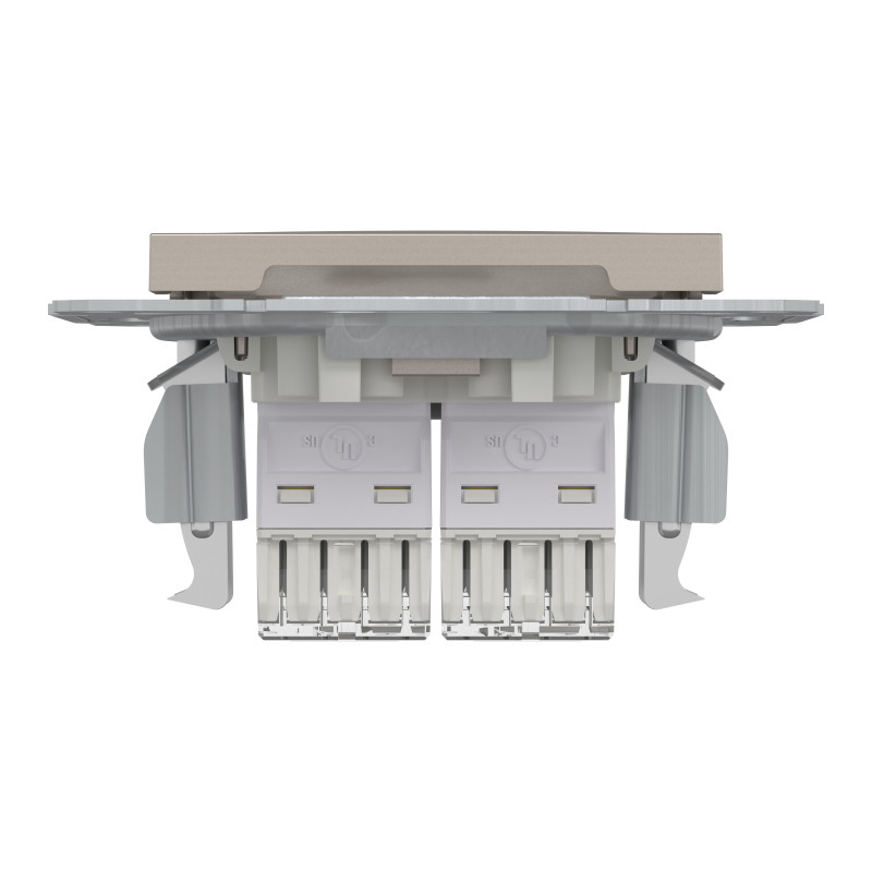 РОЗЕТКА КОМП'ЮТЕРНА RJ45 UTP КАТ. 5Е ПОДВІЙНА ASFORA БРОНЗА