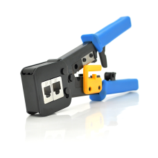 Інструмент Merlion EZ-RJ45 з храповиком для обтискача RJ45 (8P8C) та RJ-12/11 (6P6C), 4P / 6P / 8P Інструмент Merlion EZ-RJ45 з храповиком для обтискача RJ45 (8P8C) та RJ-12/11 (6P6C), 4P / 6P / 8P